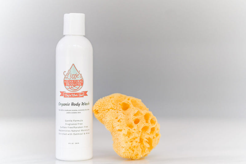 Body Wash Organic Unscented & Sea Sponge Bundle
